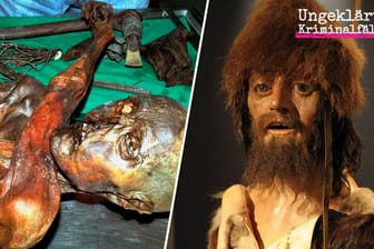 Die mumifizierte Leiche: Der Tote wurde als "Mann aus dem Eis" bekannt, auch als "Ötzi". Vermutlich wurde er ermordet.