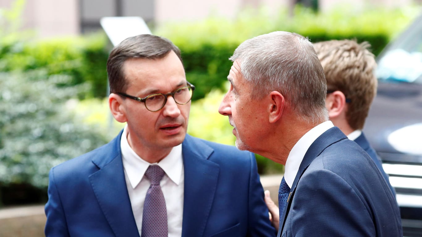Keine Lust auf Timmermans: Polens Premier Mateusz Morawiecki und sein tschechischer Amtskollege Andrej Babis.
