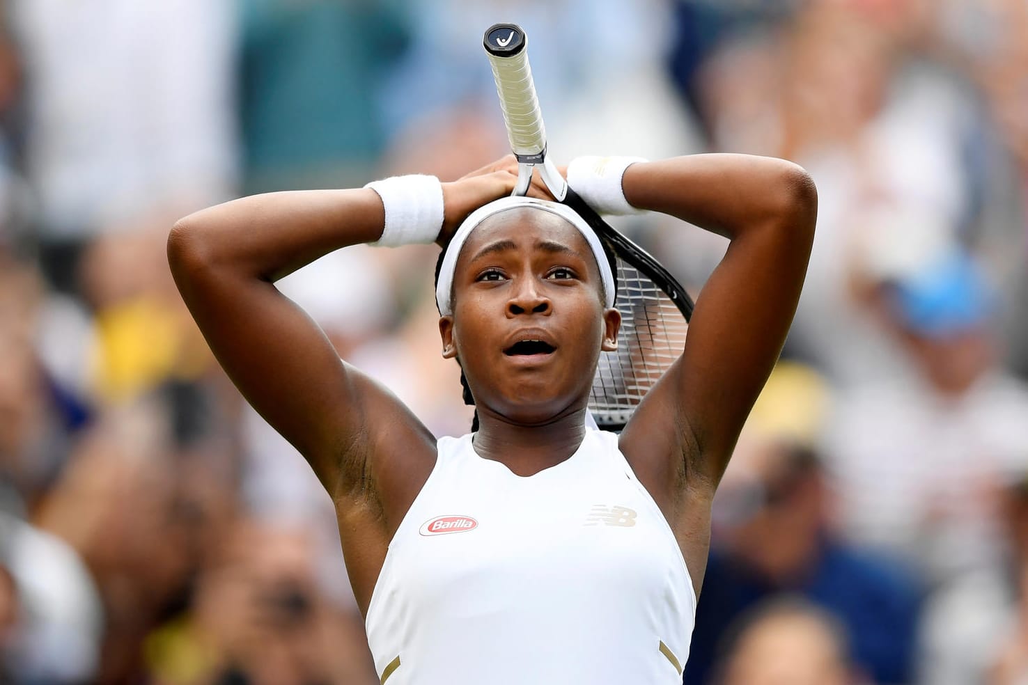 Die erst 15-jährige Cori Gauff kann ihr Glück kaum fassen.