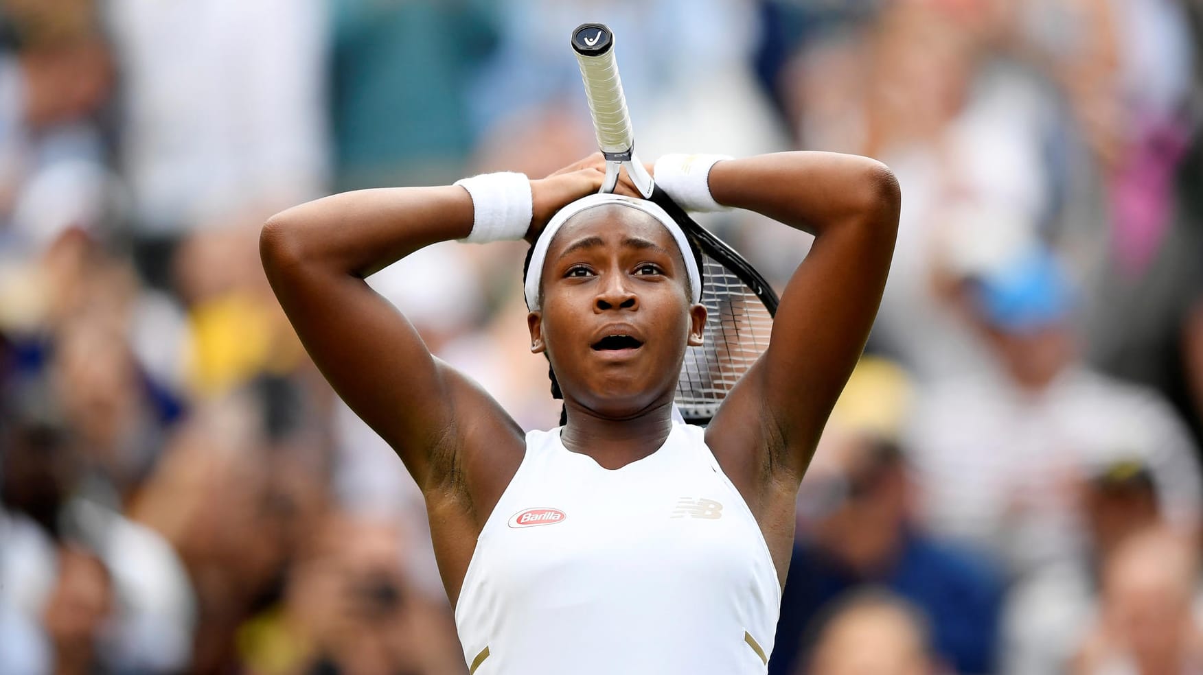 Die erst 15-jährige Cori Gauff kann ihr Glück kaum fassen.