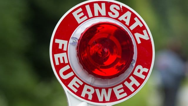 Eine Kelle mit der Aufschrift "Einsatz Feuerwehr": Die Feuerwehr befreite einen Mann unverletzt aus der Dachluke seines Lkw. (Symbolbild)