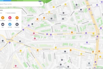 Screenshot von Qwant Maps: Qwant Maps basiert auf Daten des freien Open-Street-Map-Projektes.