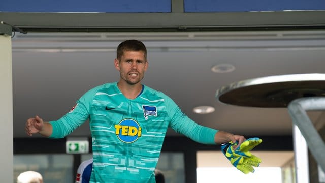 Fährt nicht mit ins Trainingslager: Hertha-Keeper Thomas Kraft trainiert individuell. Fährt nicht mit ins Trainingslager: Hertha-Keeper Thomas Kraft trainiert individuell.