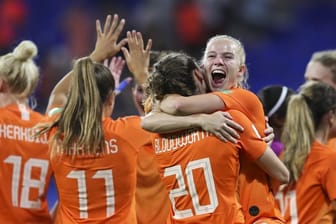 Unbändige Freude bei den Spielerinnen der Niederlande.
