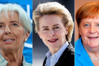 Europas neue Königinnen Christine Lagarde, Ursula von der Leyen, Angela Merkel.