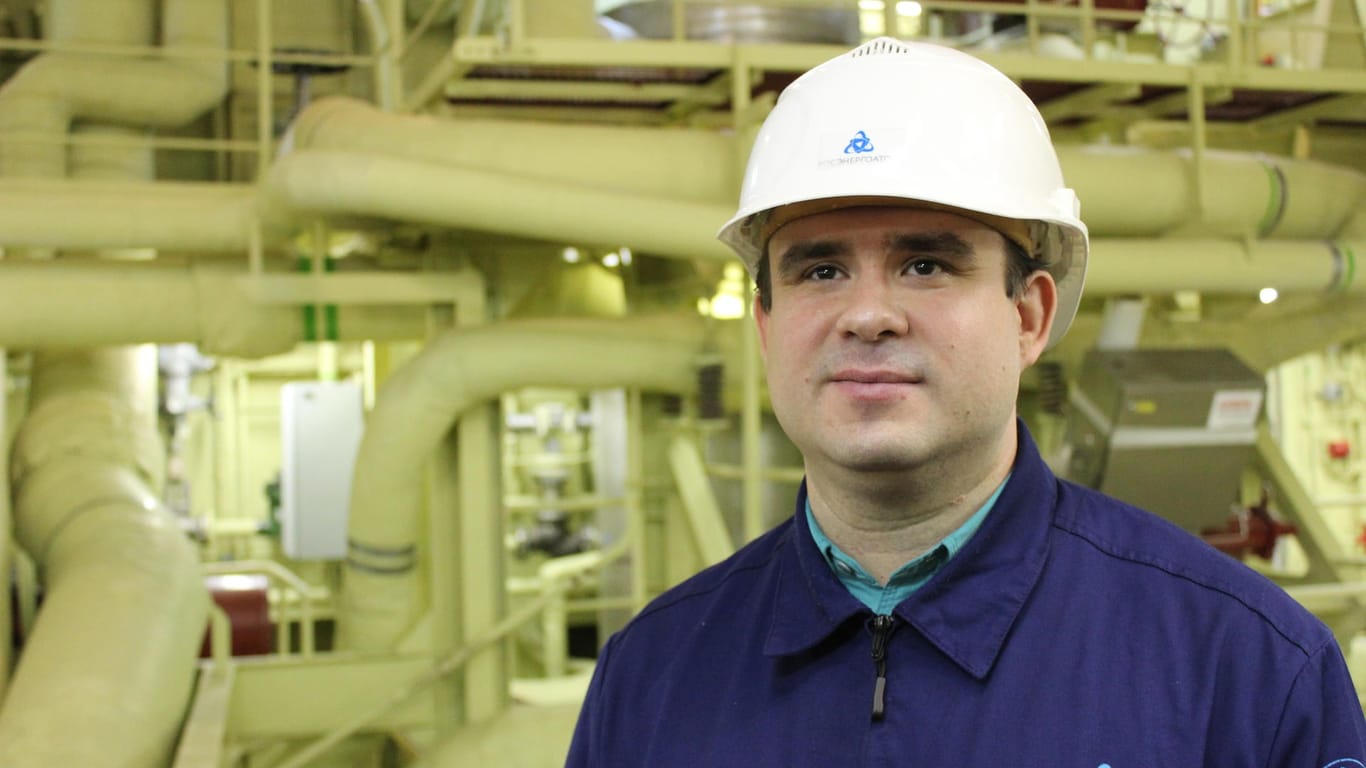 Ingenieur Wladimir Iriminku: Mit dem AKW können 100.000 Menschen mit Strom versorgt werden.