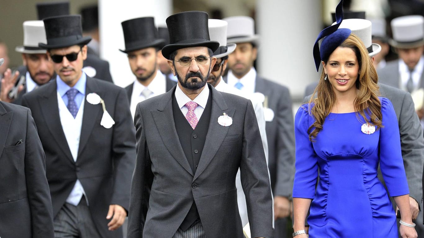 Mohammed bin Raschid Al Maktoum und Haya bint al-Hussein: Nach außen geben die Emirate sich modern und weltoffen. Offenbar ist die Frau des Emirs von Dubai nun aber geflohen – nach Europa. (Archivfoto)