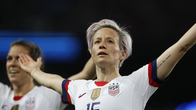 Mit Trump nichts am Hut: Megan Rapinoe aus den USA bejubelt ein Tor.