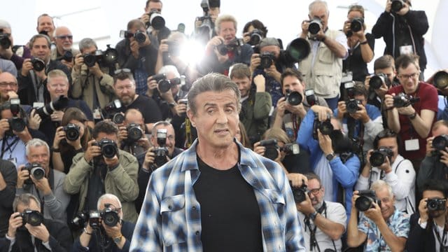 Sylvester Stallone stellt beim Filmfestival in Cannes "Rambo: Last Blood" vor.