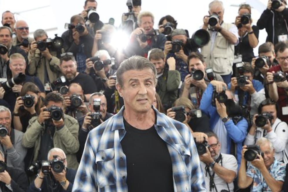 Sylvester Stallone stellt beim Filmfestival in Cannes "Rambo: Last Blood" vor.