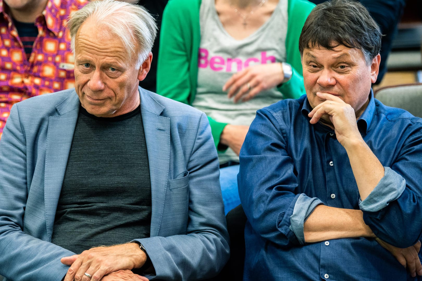 Grünen-Urgestein Jürgen Trittin (l.) mit Dietmar Strehl, dem möglicherweise künftigen Finanzsenator: Die Landespartei hat dem Koalitionsvertrag mit SPD und Linken zugestimmt.