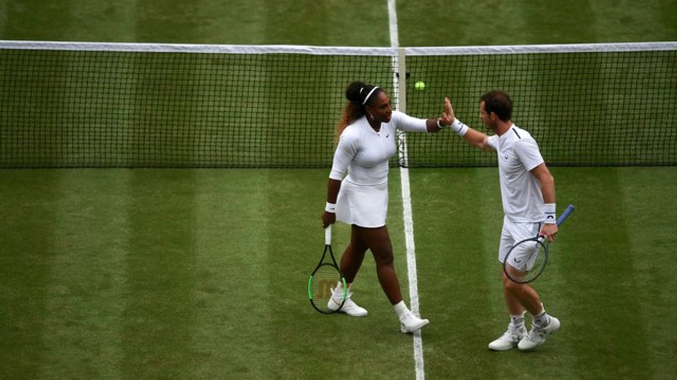 Im ersten gemeinsamen Mixed-Einsatz gleich siegreich: Serena Williams und Andy Murray.