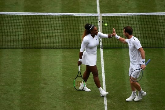 Im ersten gemeinsamen Mixed-Einsatz gleich siegreich: Serena Williams und Andy Murray.