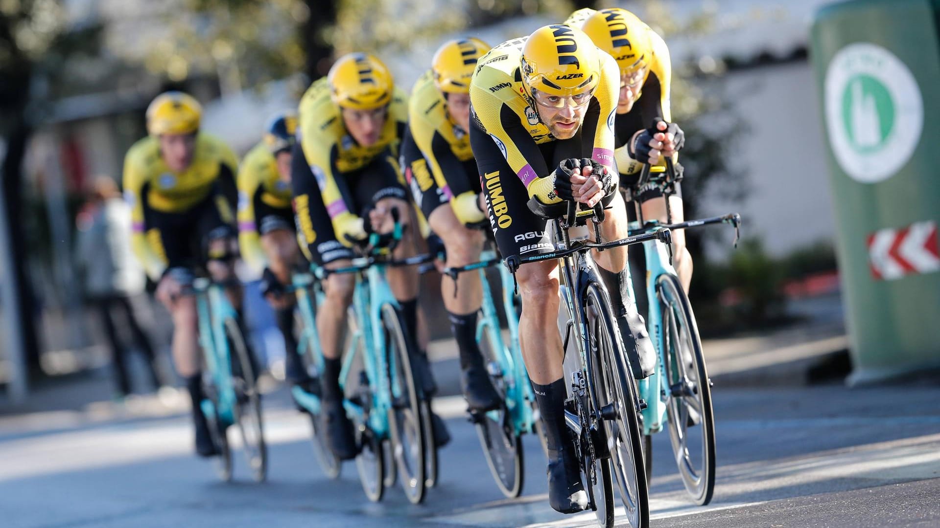 Tony Martins Team Jumbo-Visma gehört zu den großen Favoriten beim Mannschaftszeitfahren auf der zweiten Tour-Etappe.