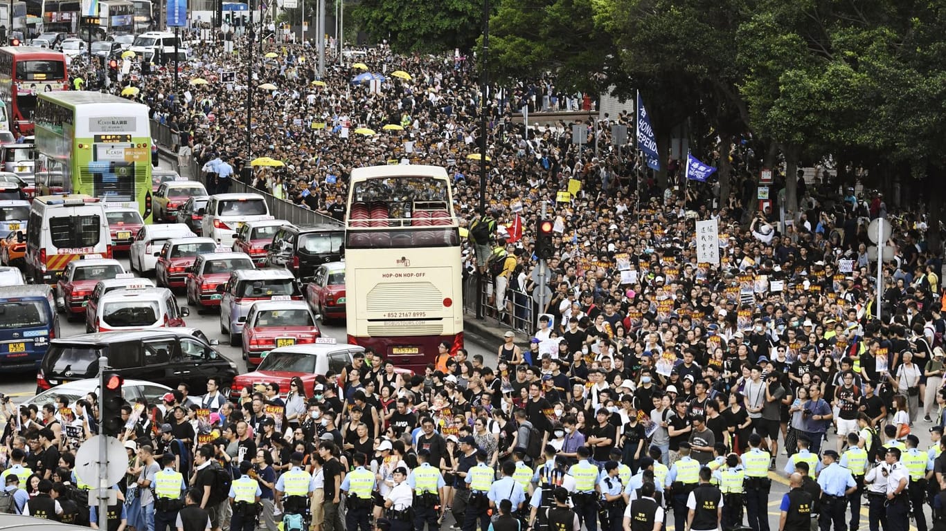 Riesige Proteste in Hongkong: In den vergangenen Wochen hatte die Stadt wegen des umstrittenen Auslieferungsgesetzes die größten Proteste seit drei Jahrzehnten erlebt.
