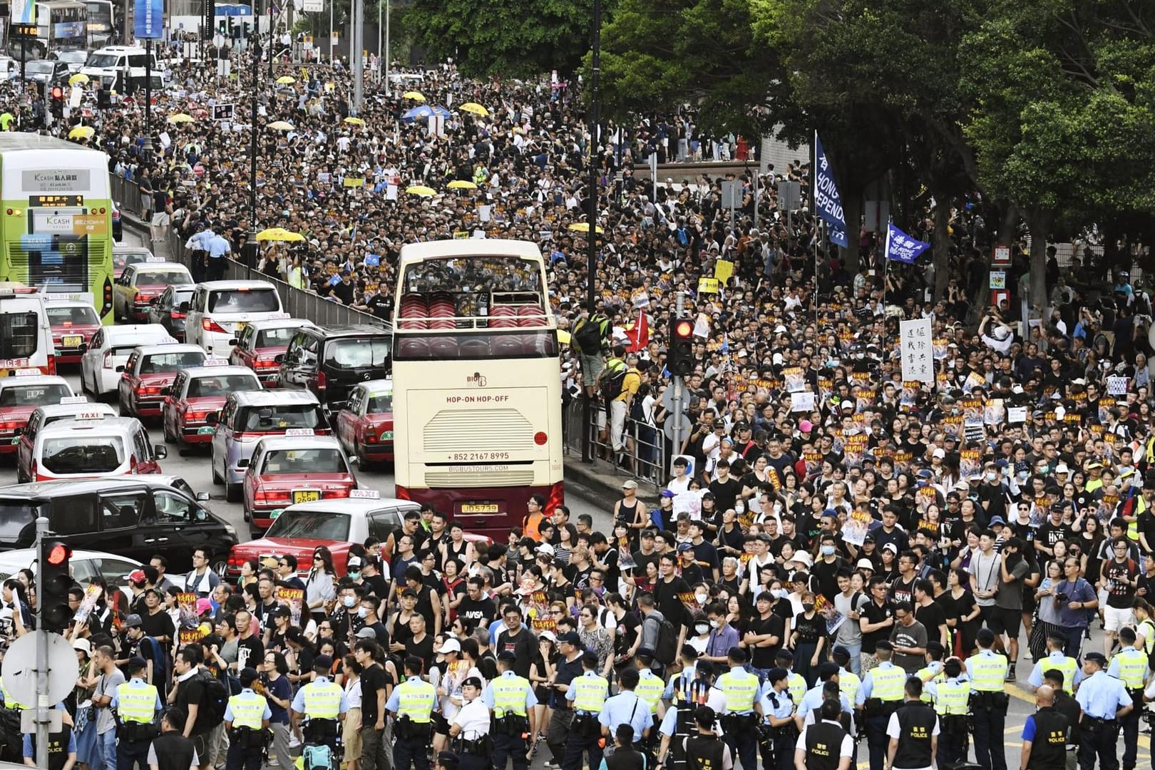 Riesige Proteste in Hongkong: In den vergangenen Wochen hatte die Stadt wegen des umstrittenen Auslieferungsgesetzes die größten Proteste seit drei Jahrzehnten erlebt.