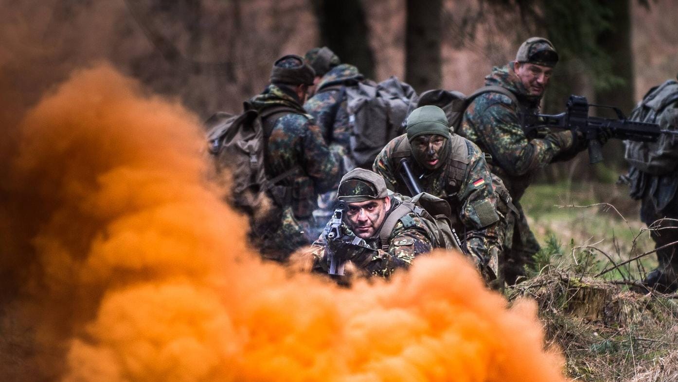 Eine Bundeswehrübung in Münster: Ein Einsatz deutscher Bodentruppen in Syrien könnte die große Koalition spalten.