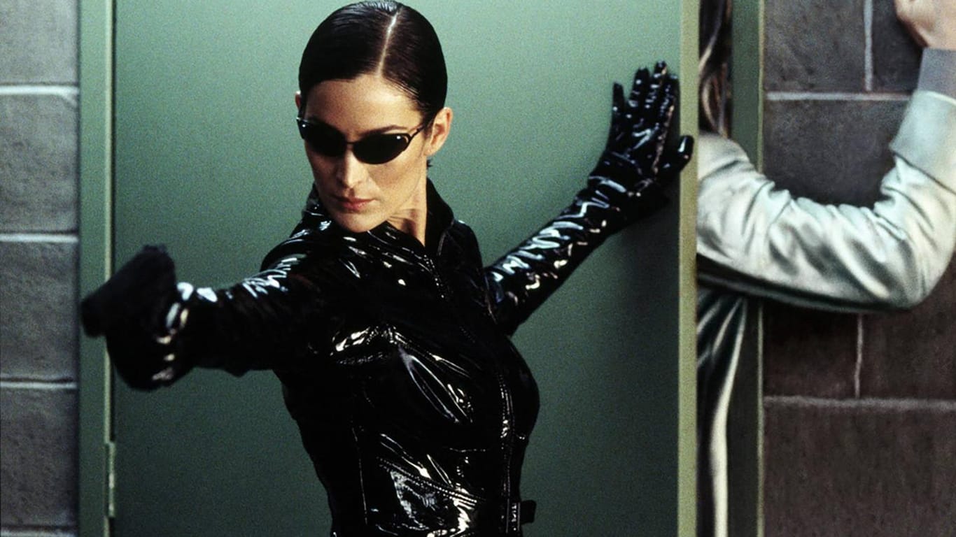 Carrie-Anne Moss: Im Film "Matrix" spielte sie die Rolle der Trinity.