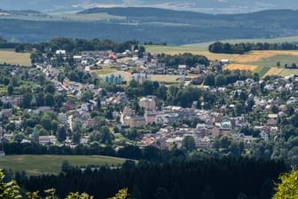 Blick auf die Große Kreisstadt im sächsischen Erzgebirgskreis.