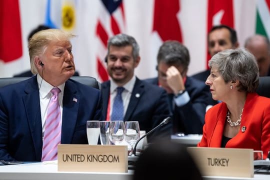 Donald Trump und Theresa May Ende Juni beim G20-Gipfel im japanischen Osaka.