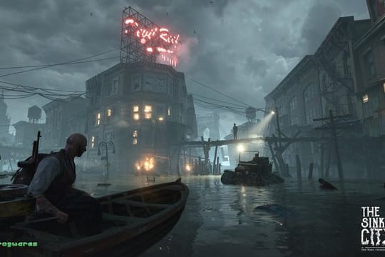 Eine Stadt unter Wasser und mittendrin ist Charles W.