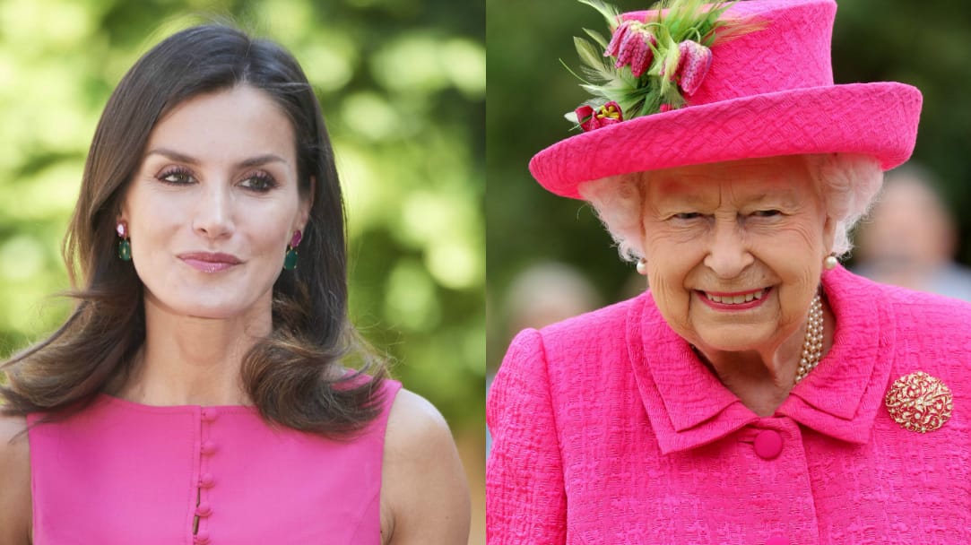 Letizia und Elizabeth: Die beiden Königinnen führten unabhängig voneinander knalliges Pink aus.