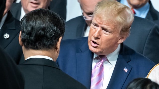 Xi Jinping und Donald Trump am Rande des G20-Gipfels in Osaka.