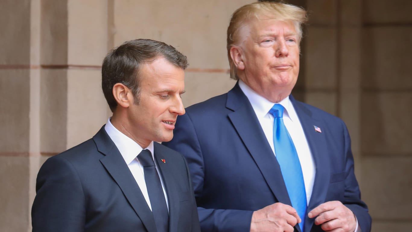 Donald Trump mit Emmanuel Macron: Kommt nun der nächste Handelsstreit der USA – diesmal mit Frankreich?