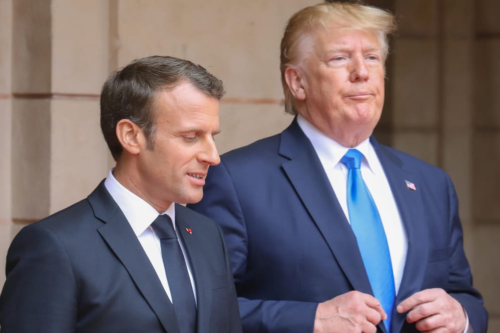 Donald Trump mit Emmanuel Macron: Kommt nun der nächste Handelsstreit der USA – diesmal mit Frankreich?