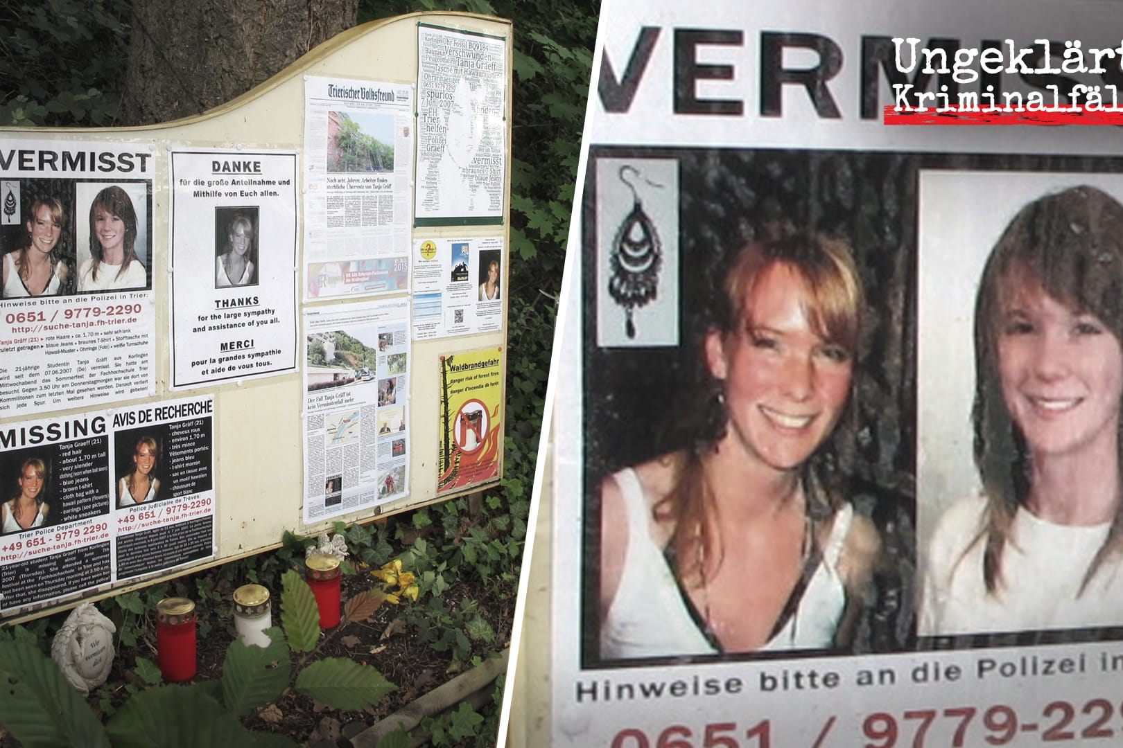 Vermisstenplakat: Jahrelang wurde die Studentin Tanja Gräff gesucht.