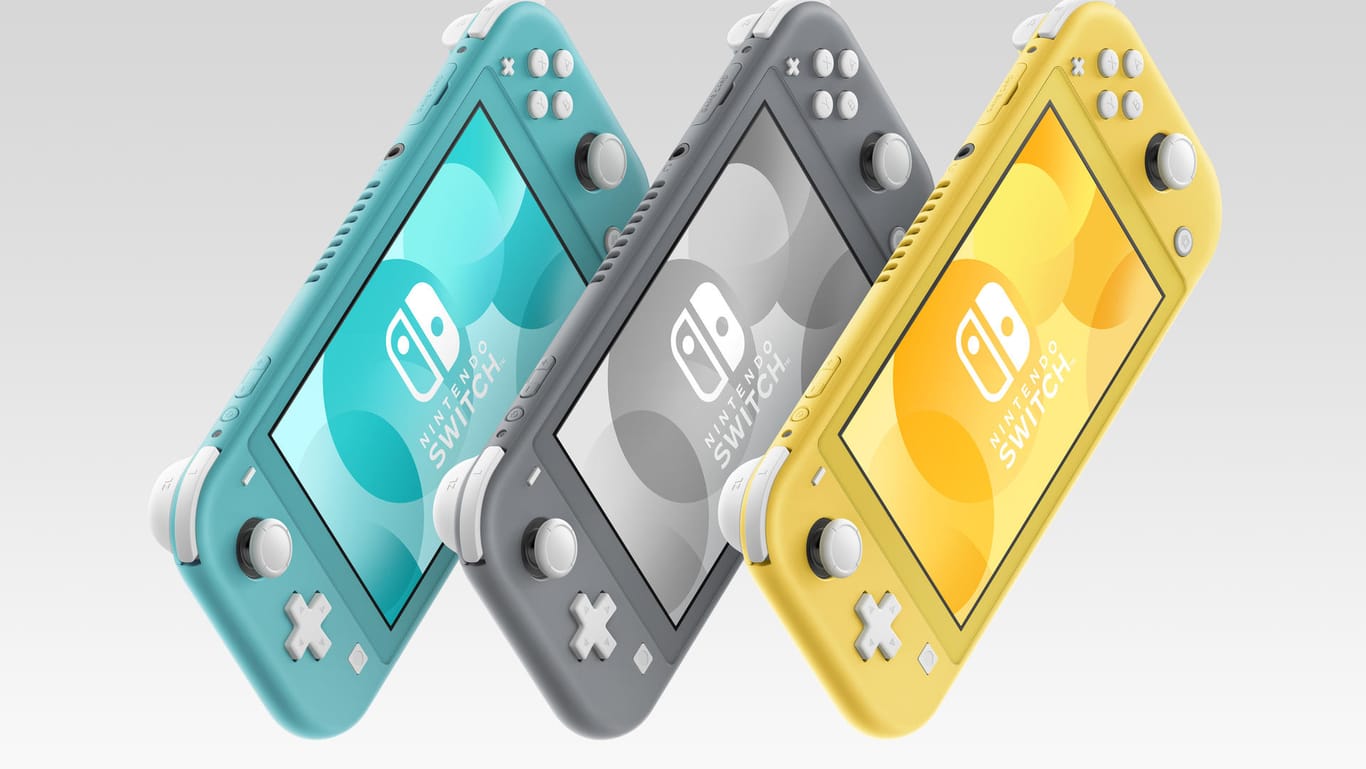 Nintendo Switch Lite: Die Konsole kommt in grau, gelb und türkis auf den Markt.