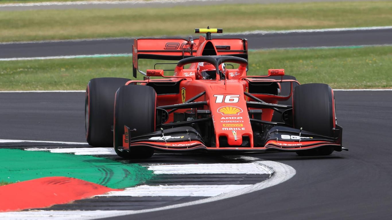 Charles Leclerc in Silverstone.