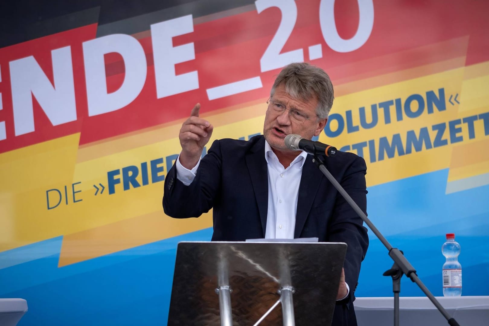 Jörg Meuthen beim Auftakt für den Landtagswahlkampf in Brandenburg, Thüringen und Sachen: In der Heimat ist er selbst bei der Wahl zu Delegierten durchgefallen.