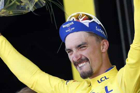 "Ich will dieses Maillot Jaune so weit tragen, wie es nur geht", sagt Alaphilippe.