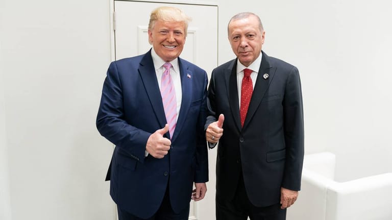 Donald Trump und Recep Tayyip Erdogan: Laut Trump ist das Verhältnis der beiden Staatsoberhäupter gut.