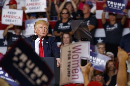 Donald Trump bei einer Wahlkampfkundgebung in Greenville.