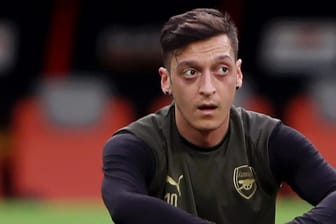 Mesut Özil beim Training im Mai 2019: Hier noch mit braunem Haar.