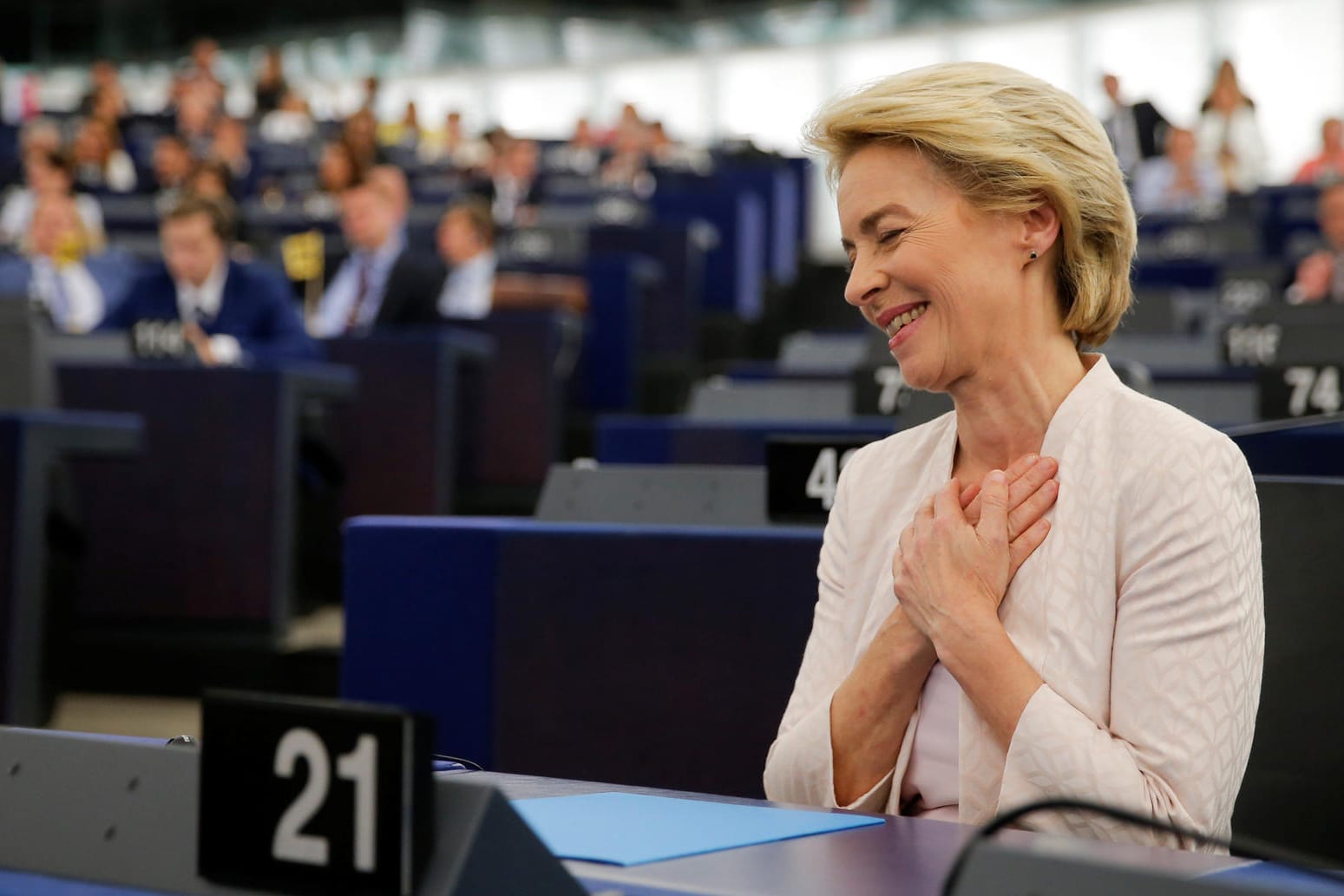 Kleiner Vorsprung, große Hypothek: Ursula von der Leyen nach ihrer Wahl zur Kommissionschefin.