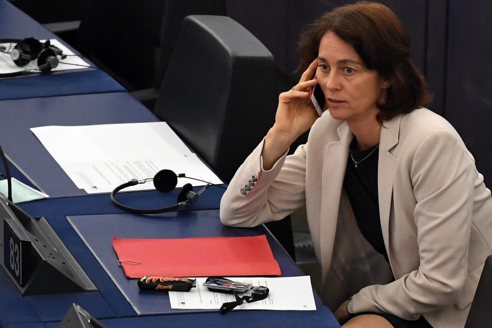 Katarina Barley (SPD) im Europaparlament: Ihre Partei sprach sich gegen von der Leyen als EU-Kommissionschefin aus.