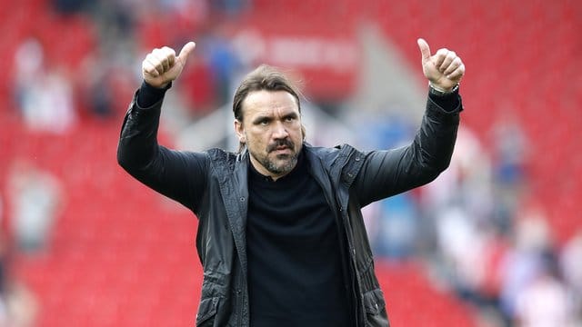 Trifft gleich zu Beginn der neuen Saison auf Jürgen Klopp: Norwich-Coach Daniel Farke. Trifft gleich zu Beginn der neuen Saison auf Jürgen Klopp: Norwich-Coach Daniel Farke.