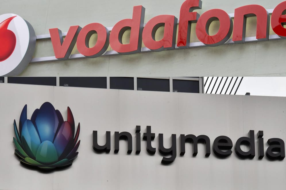Logos der Unternehmen Vodafone und Unitymedia: Die Kunden von Unitymedia und Vodafone dürfen durch die Übernahme keine Nachteile haben.