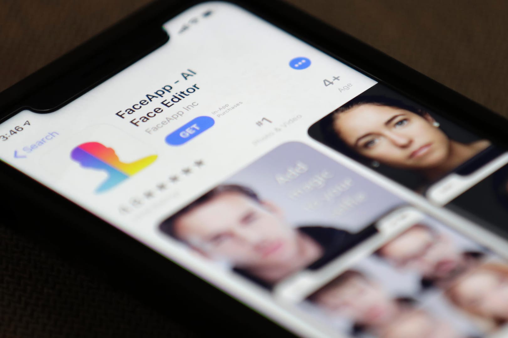 FaceApp auf einem Smartphone: Kritiker geben Datenschutzbedenken bei Nutzung der App.