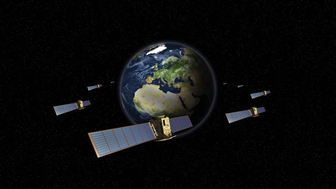 Satelliten umkreisen die Erdkugel: Das Galileo-Navigationssystem ist wieder in Betrieb. (Symbolbild)