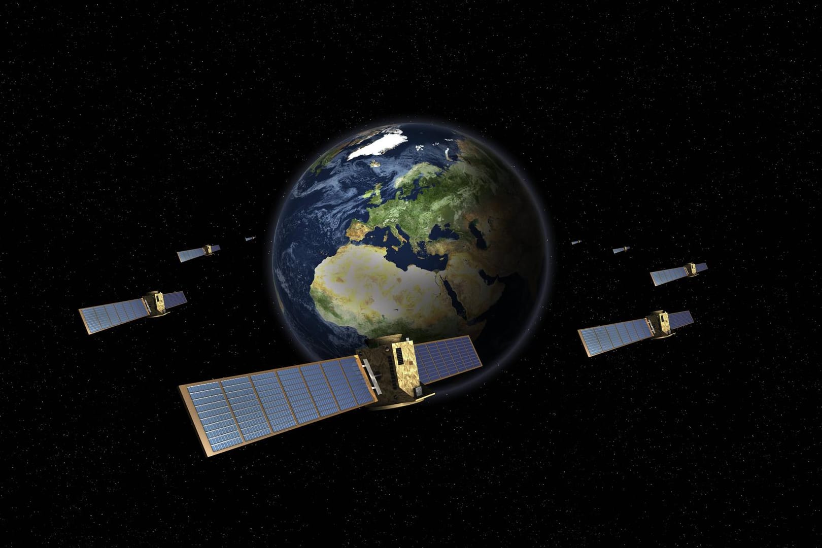 Satelliten umkreisen die Erdkugel: Das Galileo-Navigationssystem ist wieder in Betrieb. (Symbolbild)
