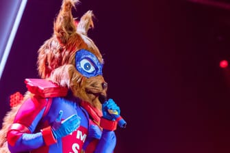 "The Masked Singer": Das Model Marcus Schenkenberg steht als "Eichhörnchen" bei der ProSieben-Show auf der Bühne.