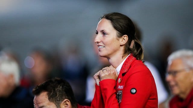 Springreiterin Simone Blum fieberte mit ihren Teamkollegen mit.