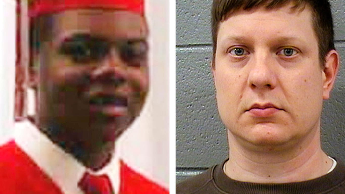 Laquan McDonald (l.) und der verurteilte Polizist: Vier weitere Chicagoer Polizisten sind nun entlassen worden. (Archivbild)