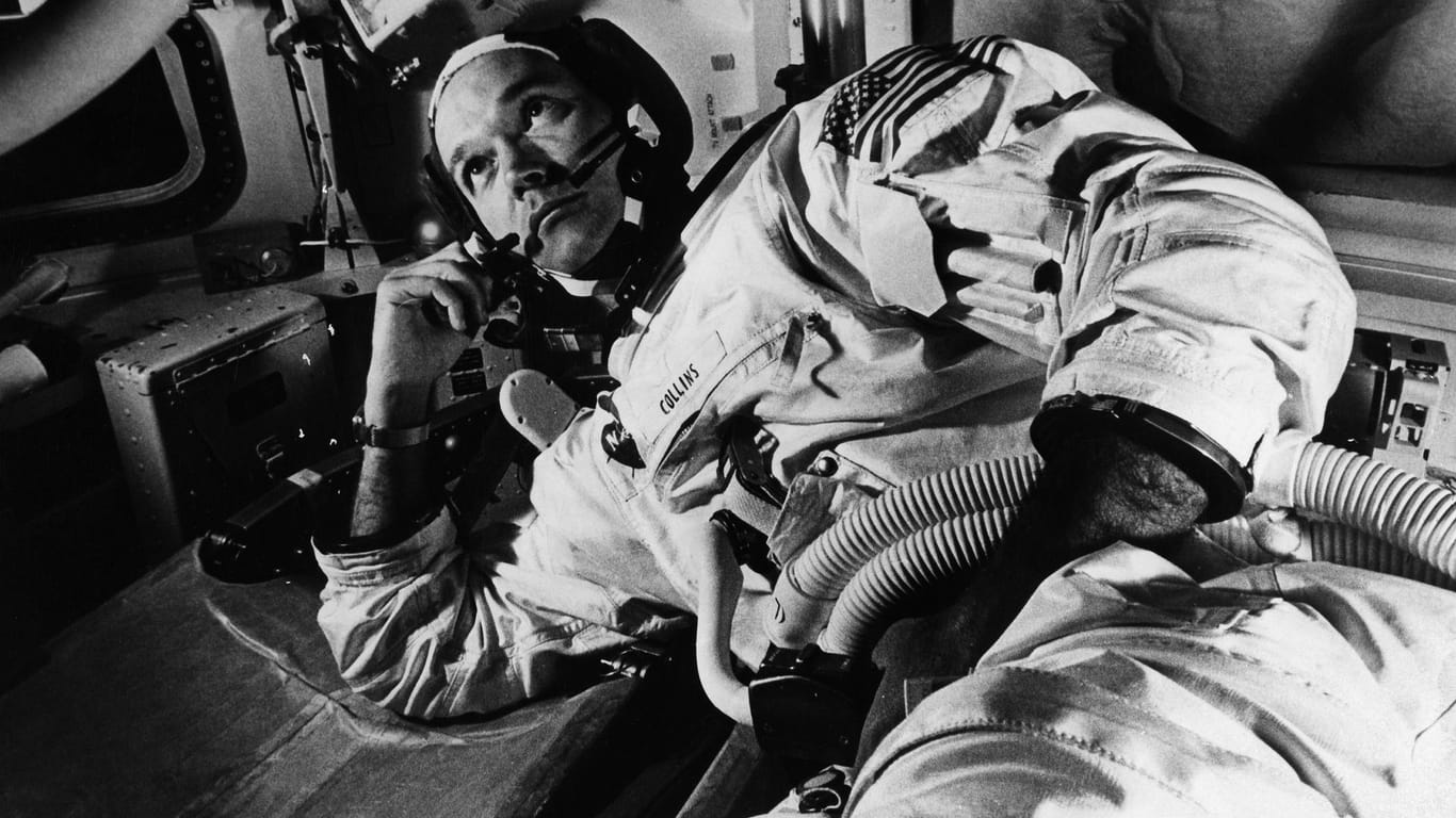 Michael Collins während einer Trainingsmission: Während der Mondmission Apollo 11 war er auf sich allein gestellt.