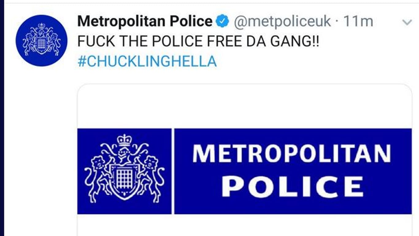 Screenshot vom Twitter-Account der Londoner Polizei: Inzwischen sind die falschen Tweets alle gelöscht.