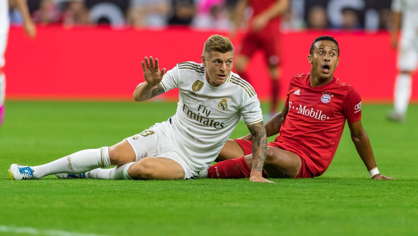 Hatte einen schweren Stand: DFB-Star Toni Kroos verlor mit Real Madrid gegen Thiago Alcantaras FC Bayern München.